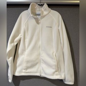 EUC Columbia Fleece Full-Zip, White XL